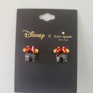 NWT Disney and Kate Spade Minnie mouse earrings.